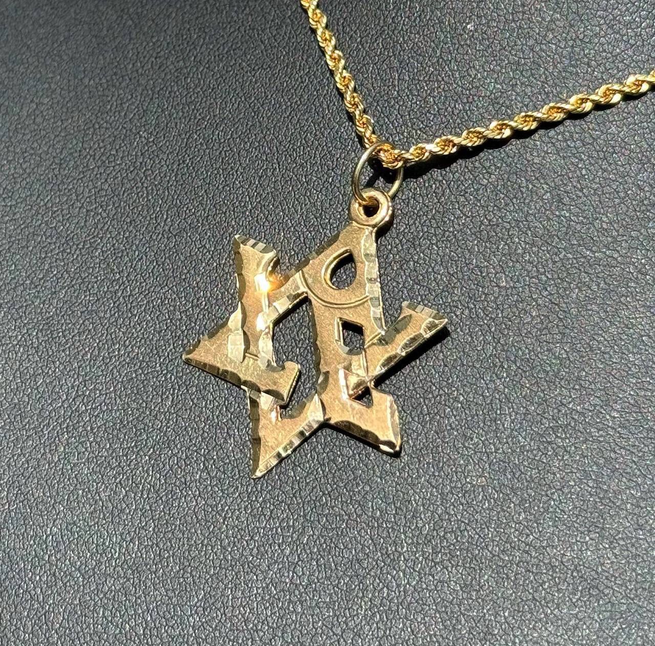 Jewelry 14k yellow gold Star of David ✡️ pendant charm