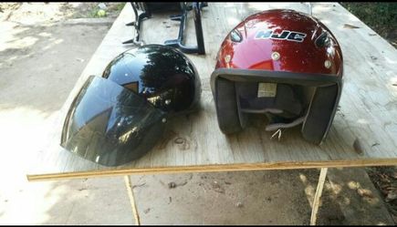 Size medium and large helmets