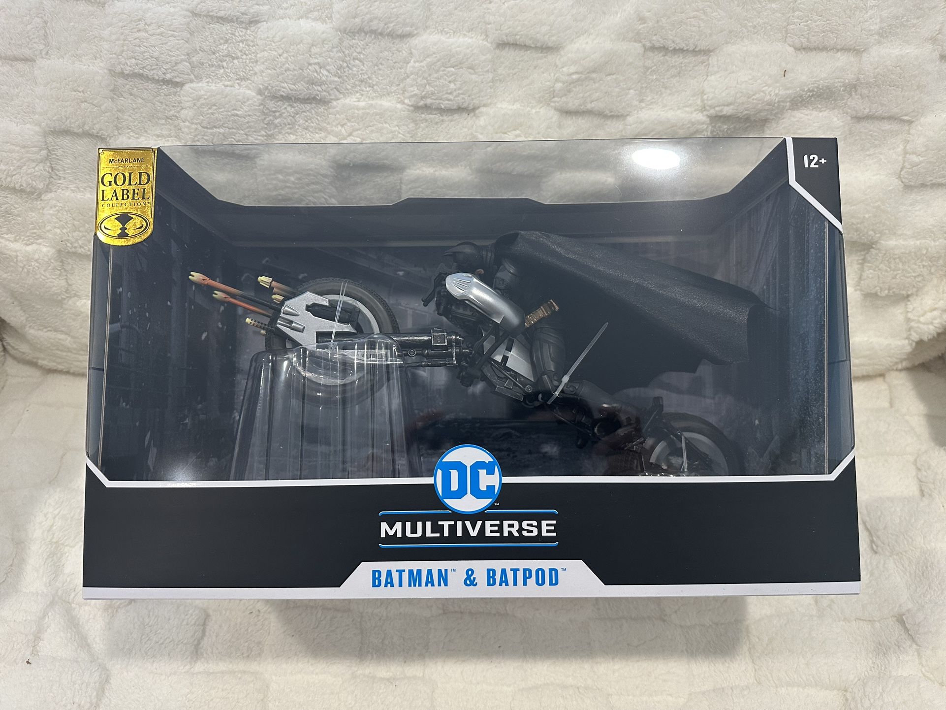 DC Multiverse Batman & Batpod The Dark Knight Rises Gold Label 7" Fig Mcfarlane