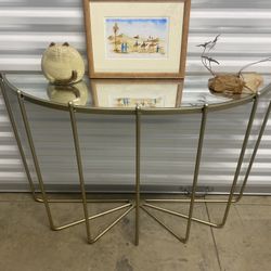 Metal And Mirror Console Table