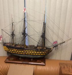 Rare HMS Victory Museum Model ship nautical boat