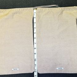 Miu Miu Pink Dust Bags 2-Pack • 12x8 in Drawstring Pouches • Authentic Logo