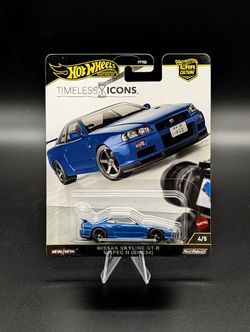 Hot Wheels Car Culture Timeless Icons Nissan Skyline GT-R V Spec II (BNR34) 4/5