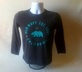 Old Navy California boys black long sleeve shirt size L (10-12)
