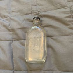 Old Quacker Glass Antique Bottle. With Cap