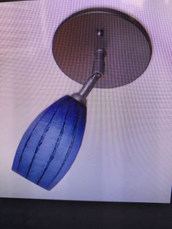 Hampstead Ellippo Zebrano blue glass