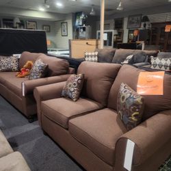 Two Piece Sofa and Loveseat
