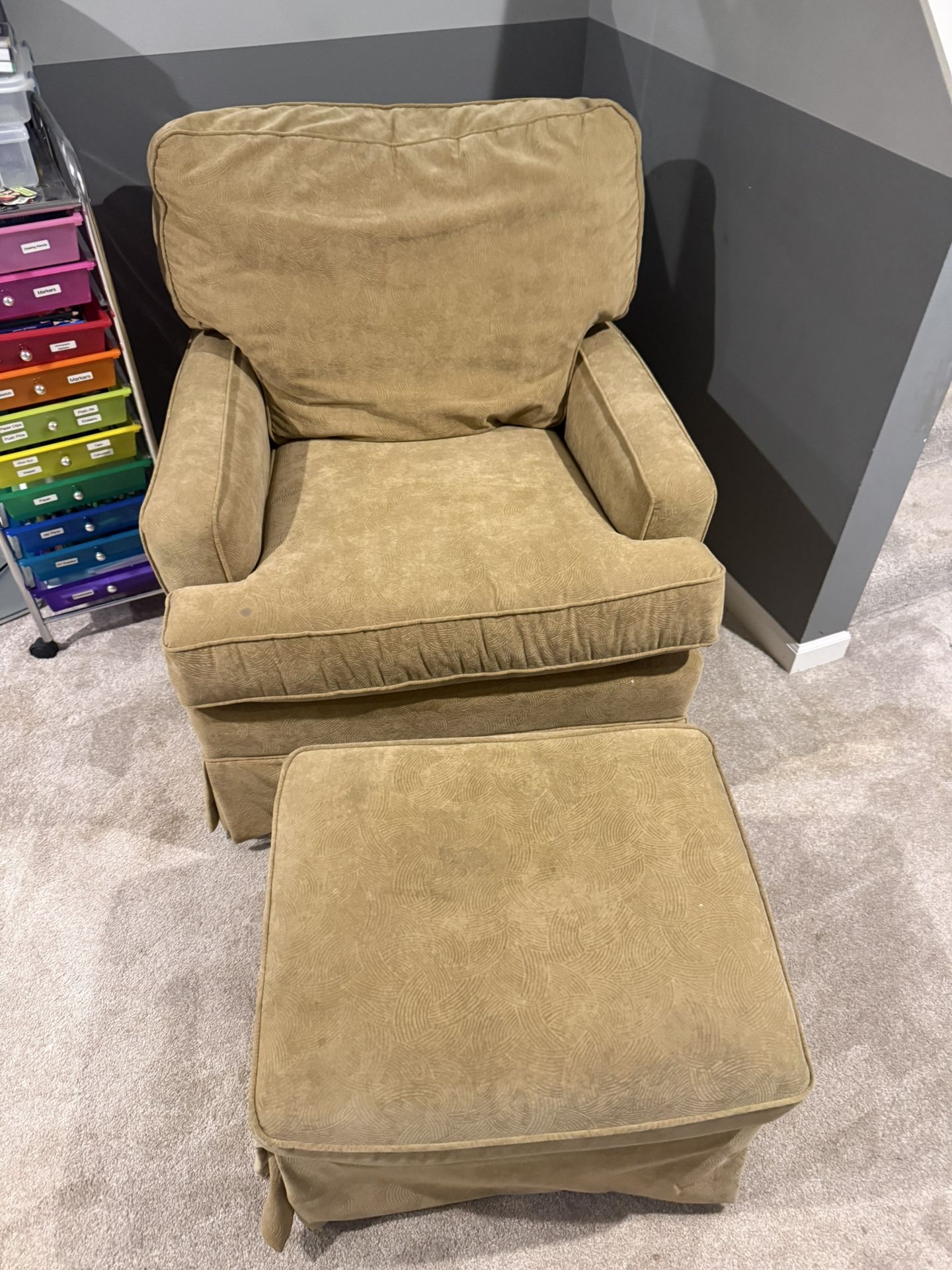 Gliding Recliner And Ottoman