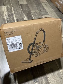 Sweepcent Canister Vacuum Cleaner 45KPa Power Bagless Canister Vacuums for Home with 5 Tools 4.5QT Dust Cup Double HEPA Filter Lightweight Multi-Surfa
