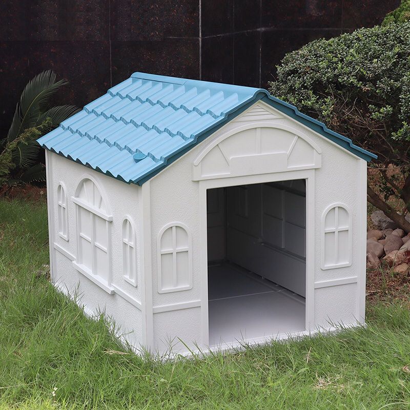 $85 (new in box) waterproof plastic dog house for medium size pet indoor outdoor cage kennel 39x33x32 inches