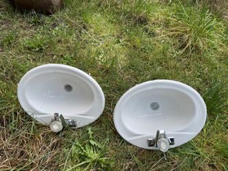 Two bathroom sinks