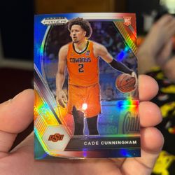 2021-22 Panini Prizm Draft Picks Variations Prizms Red White and Blue #1 Cade Cunningham RC