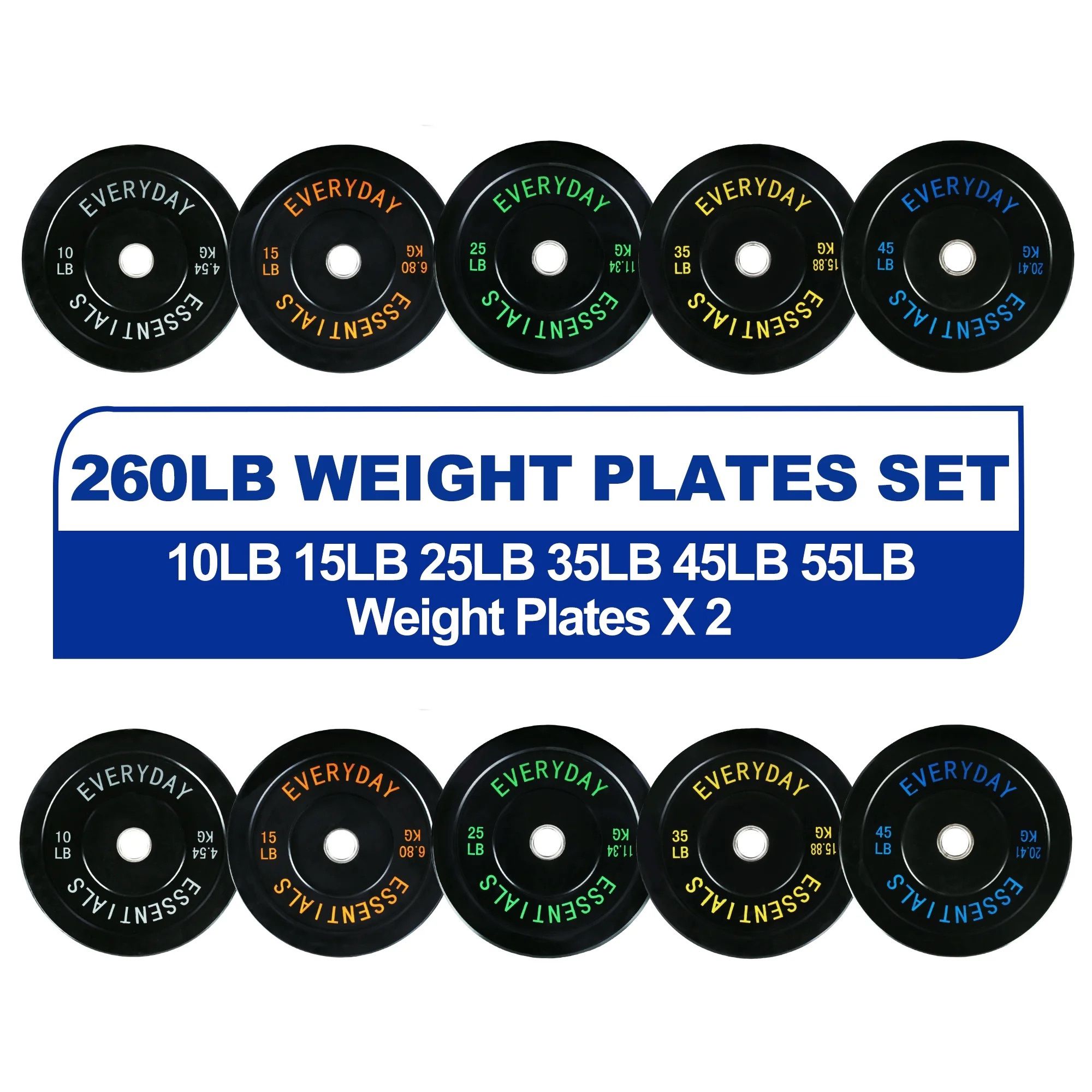 BalanceFrom Olympic Bumper Plate Weight Plate with Steel Hub