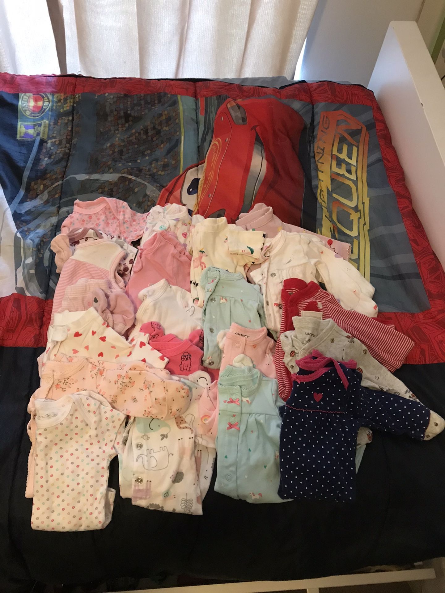 Baby girl onesies and pajamas 0-3 months