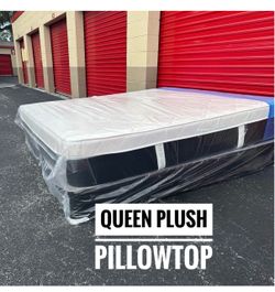 12” Queen Plush Pillow Top Mattress Set $239 | Brand New