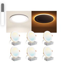 6 Pack Recessed Lights With Night Light 