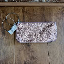 New York and Co Pink sparkle wristlet brand new never used with tags