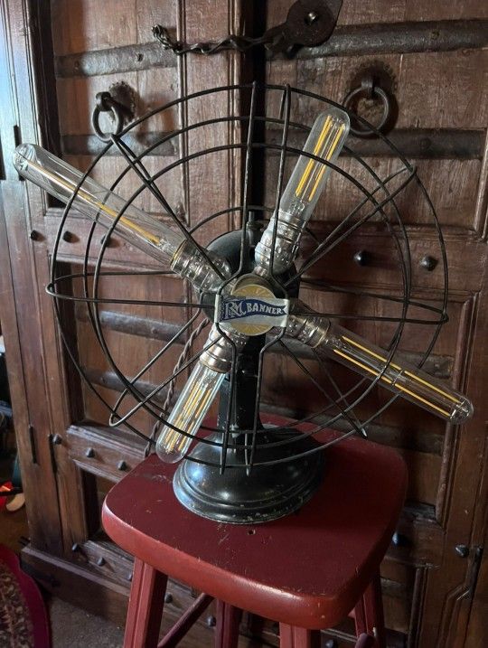 R&M Banner Fan Lamp RARE
