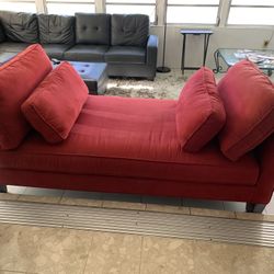 Red Microfiber Couch