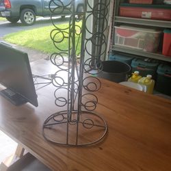Metal Wine Rack Holds 16 Bottles 