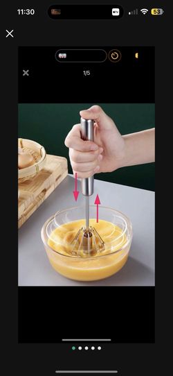Brand New Semi-automatic Rotary Egg Beater, Stainless Steel Egg Whisk, Kitchen Tools,Hand Press Whisk