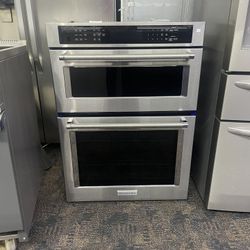 Kitchen Aid 30” Wall Combo Oven Stainless Steel 
