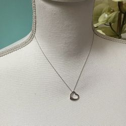 Tiffany & Co. Elsa Peretti Open Heart Pendant 16.5 in” NEW $450