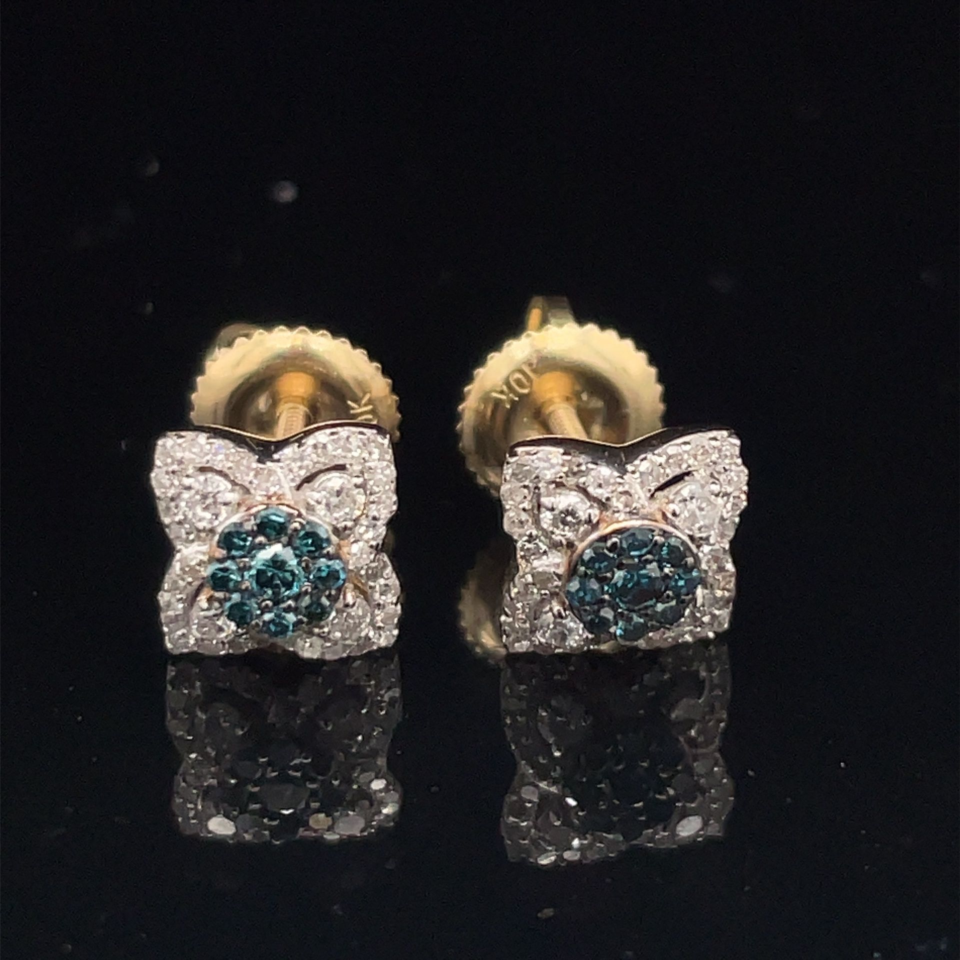 10KT Yellow Gold Diamond Earrings 1.40g .33CTW 180817/14