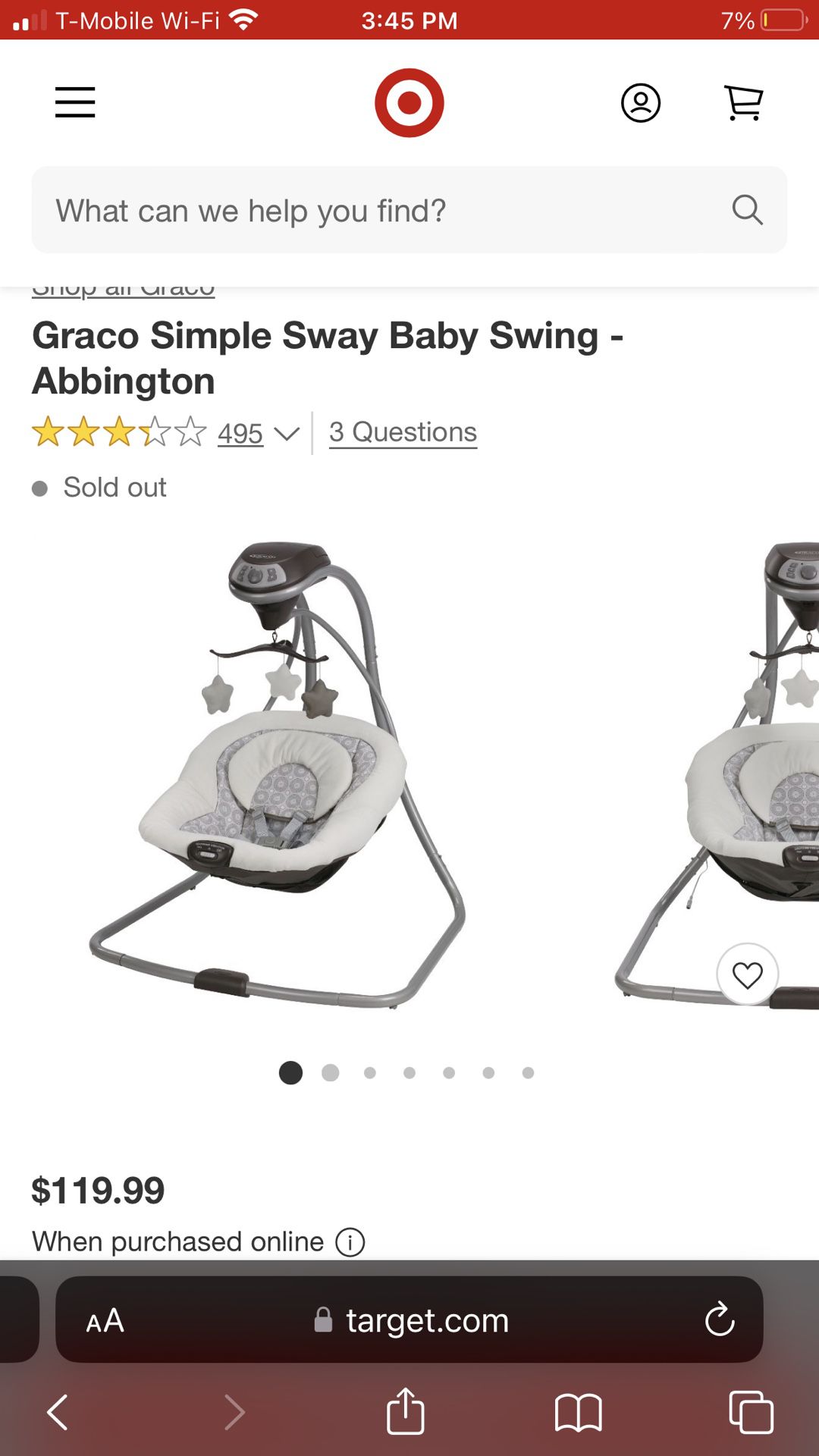 Graco Simple Sway Swing