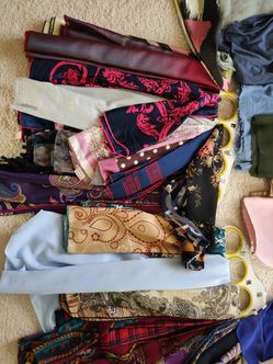 Various Shawls And Scarves 