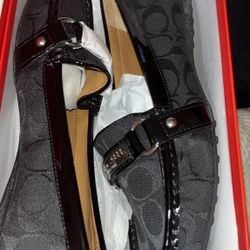 Soft Leather Coach Dress Slides 