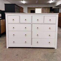 Modern White 10 Drawer Dresser