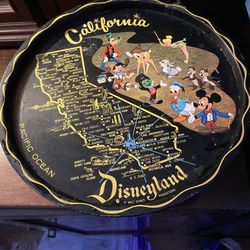 Vintage California Disneyland Metal Tray