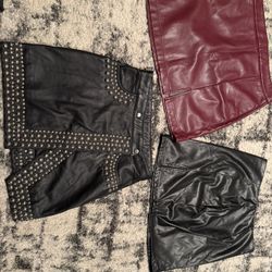 Women’s Faux Leather Skirts Size Large 