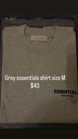 Fear of God Essentials Grey T-Shirt Size M