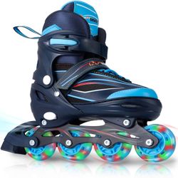 Adjustable Kids Inline Skates Size Small Ages 4 To 6