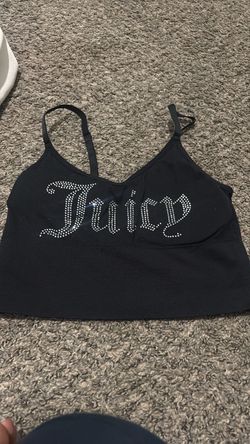 Juicy Couture Black Rhinestone Crop Top