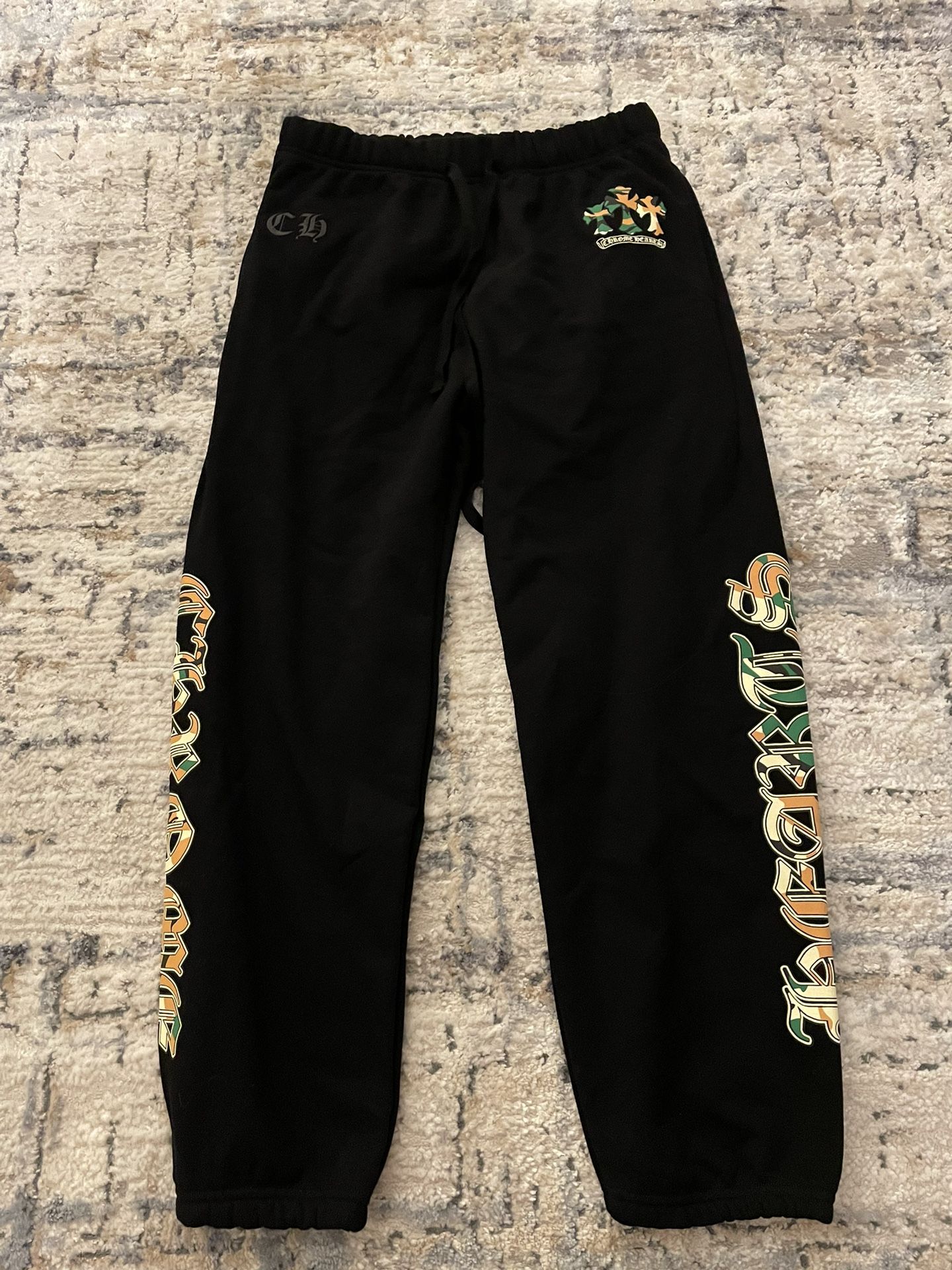 Black Chrome Hearts Camo Print Sweats