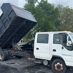 2004 Isuzu NPR HD Turbo Diesel Quad Cab Dump Truck $7500