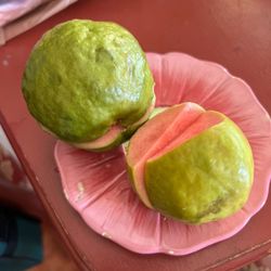 first of the  harvest , pink , sweet and delicious organic guavas. $3/ pound Only 4 pounds available for now.  Azusa , close to citrus and 210 fwy  X 