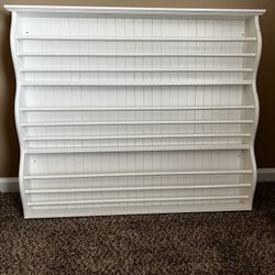 Pottery Barn White Bookshelf (Wall Mounted)