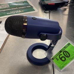 Blue Cordless Microphone