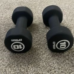 Set of 10 lb dumbbell
