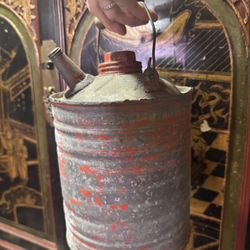 Antique Galvanized Gas Can