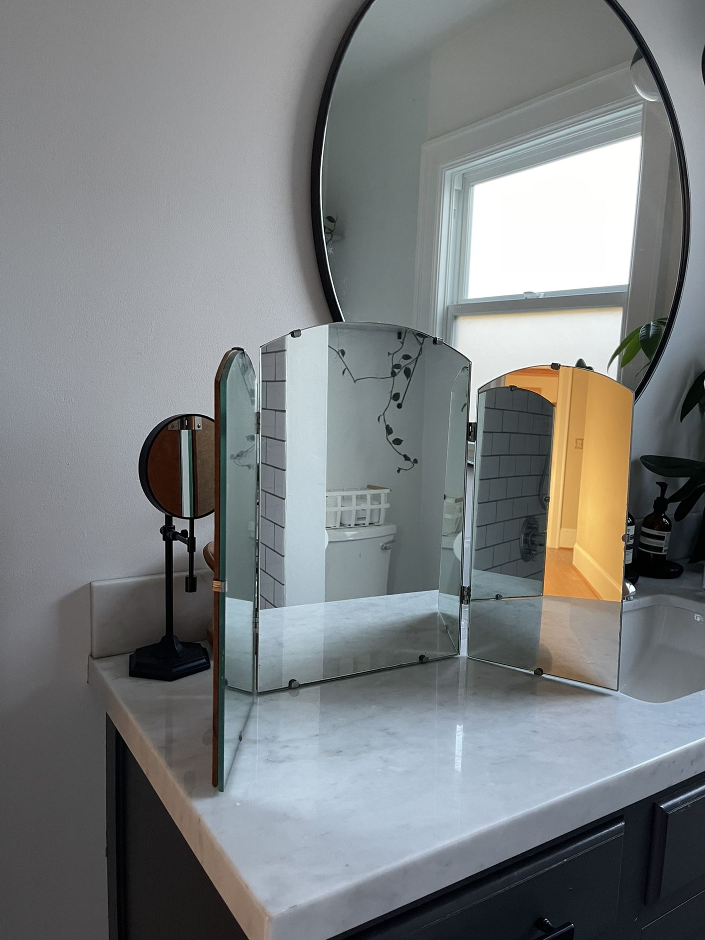 Vintage Tri-fold Tryptich Mirror