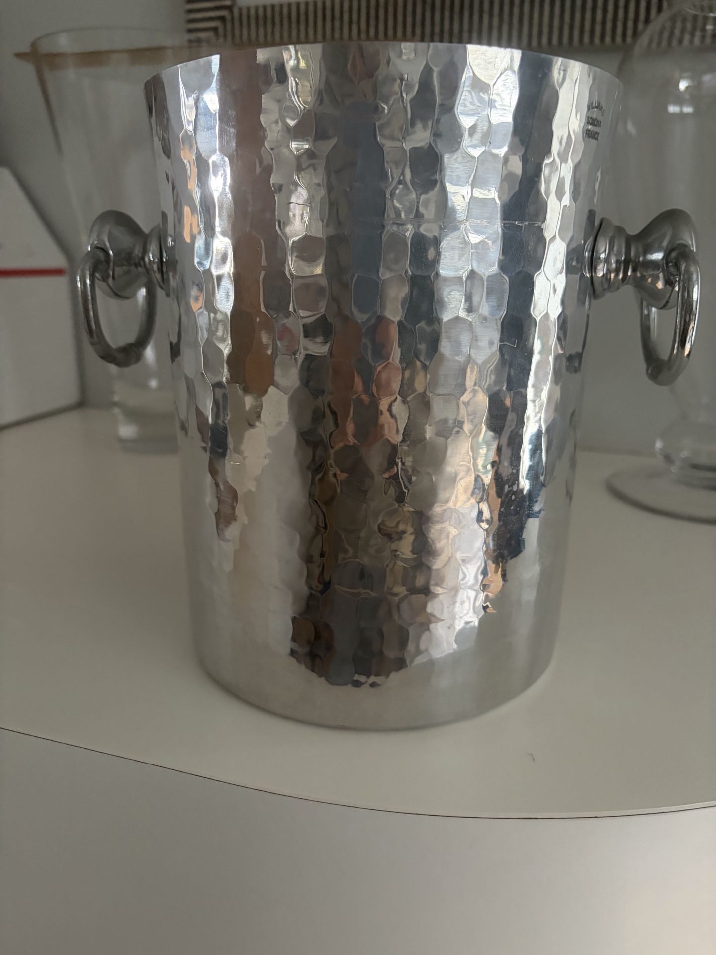 Willam Sonoma Hammered Ice Bucket French