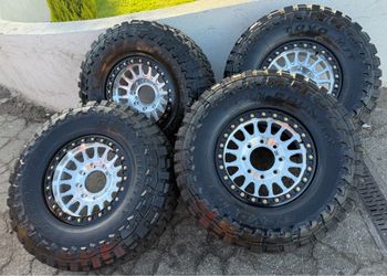 Kmc 445 Custom / Black Ring 17x9 8x180 +0 Offset With Toyo M/T 35x12.50R17 Tires🔥🔥🔥