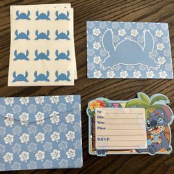 20pcs Lilio & Stitch Birthday Invitations