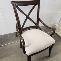 European Farmhouse Style Wooden Arm Chair
