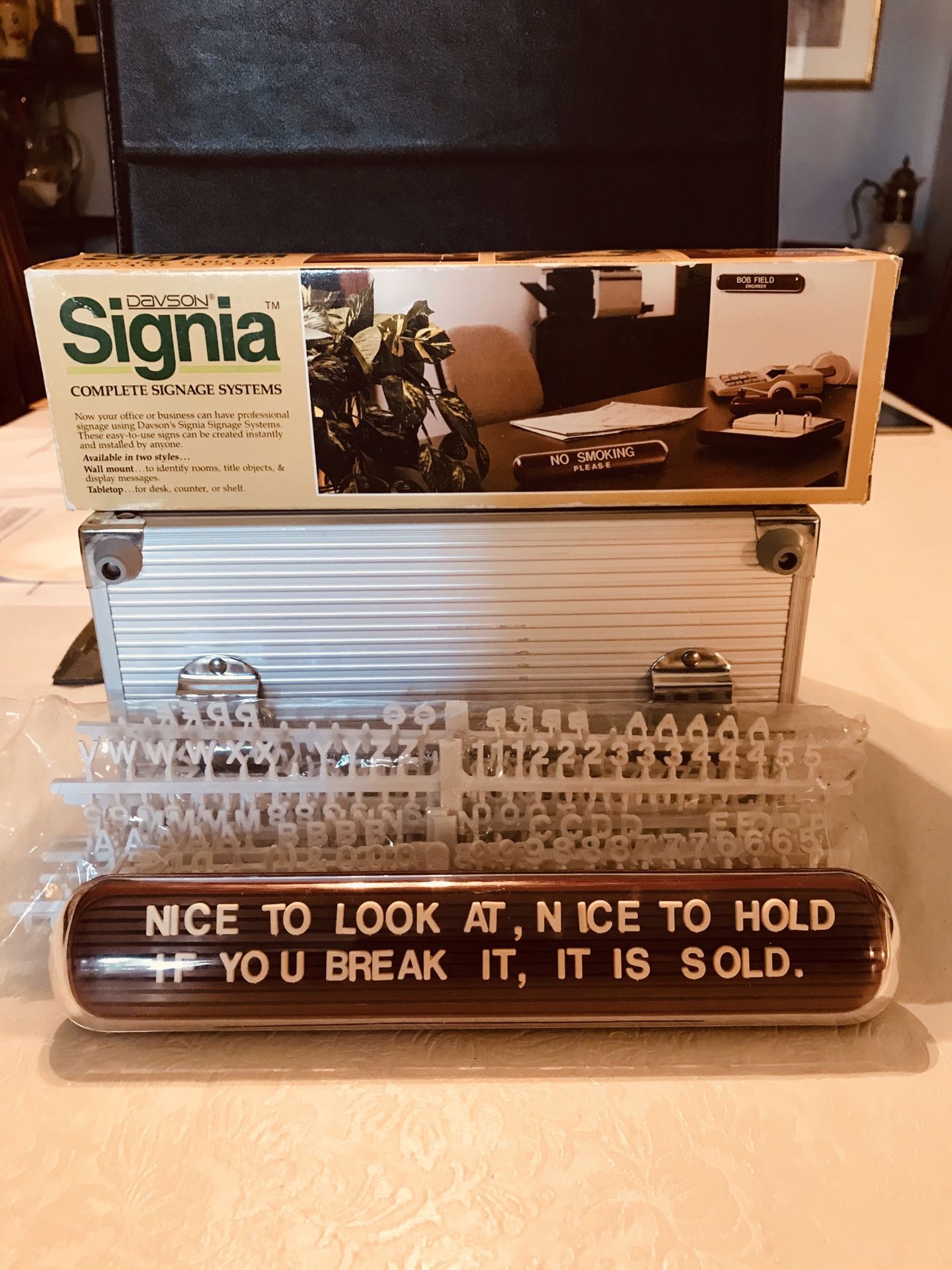 Vintage Used Table Top Signage System